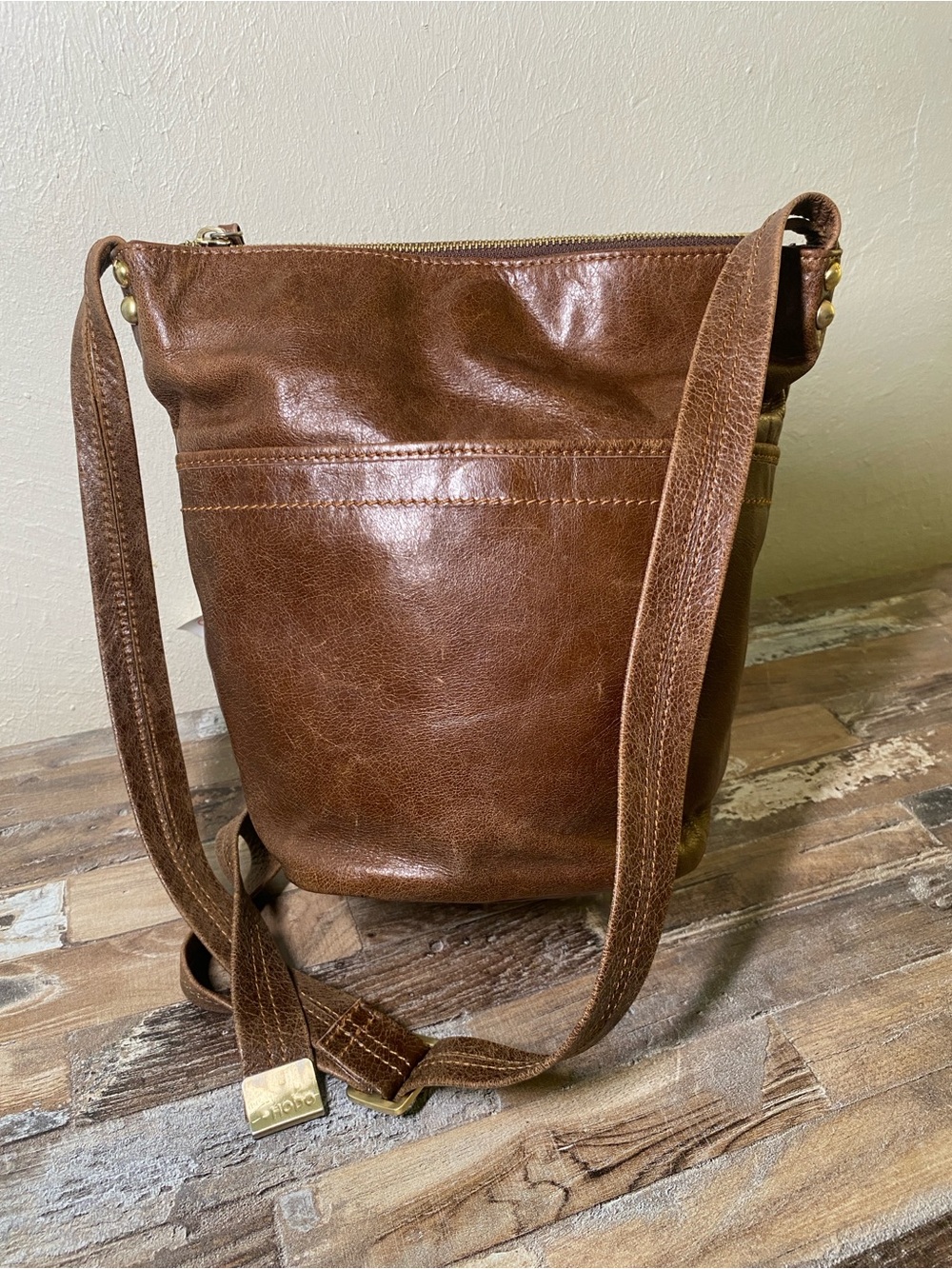 HOBO The Original Brown Leather Crossbody Bag - Picture 2 of 15